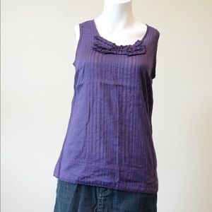 Gap Purple Striped Blouse